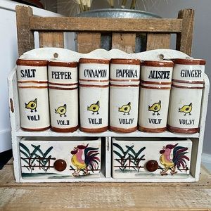 Fred Roberts Co Rooster Spice Rack